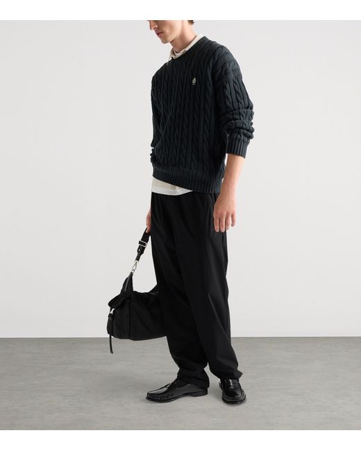 Prada Black Re-Nylon Straight Sweatpants for men