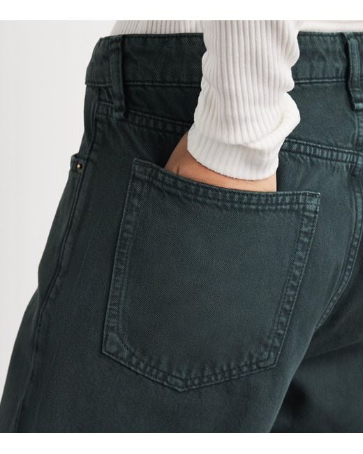 Rag & Bone Gray Logan Mid-Rise Wide-Leg Jeans