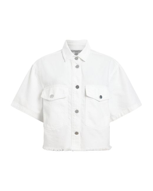 AllSaints White Tove Denim Shirt