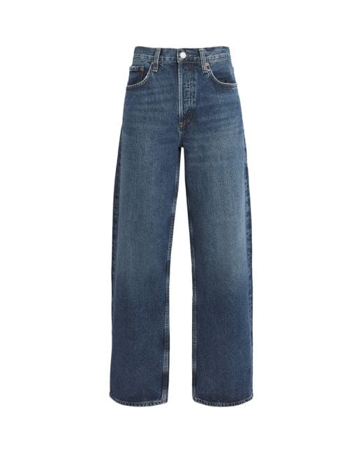 Agolde Blue Arc Bow-Leg Jeans