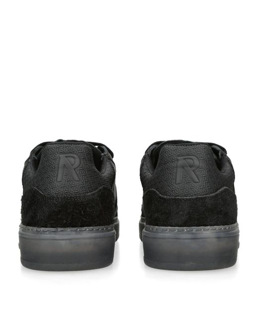 Represent Black Leather Virtus Sneakers for men