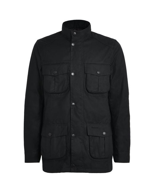 Barbour Black Cotton Waxed Jacket for men