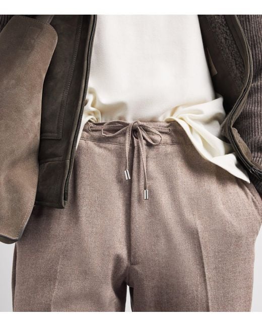 FIORONI CASHMERE Gray Virgin Wool Straight Chinos for men