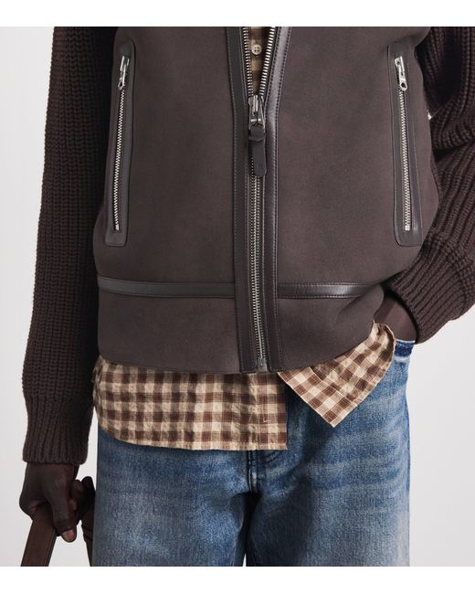 Mackage Brown Merino-Shearling Jonathan Jacket for men