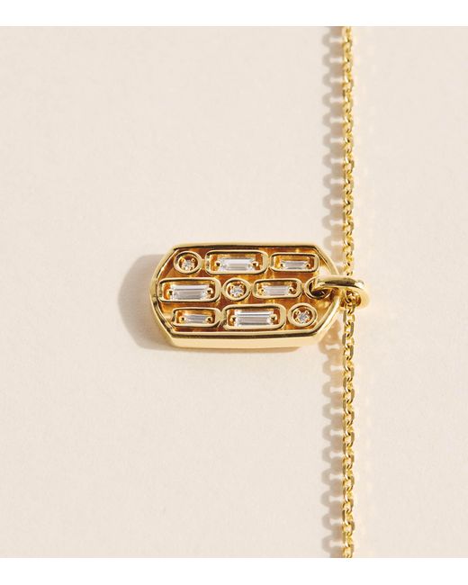 Suzanne Kalan Natural And Diamond Dog Tag Pendant Necklace