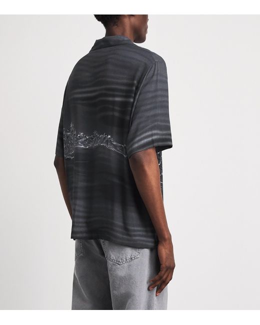 Amiri Black Palms Print Shirt for men