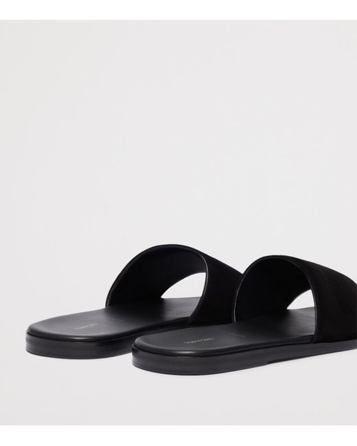 Tom Ford Black Suede T Slides for men
