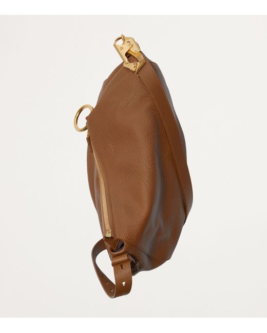 Burberry Brown Medium Leather Knight Shoulder Bag