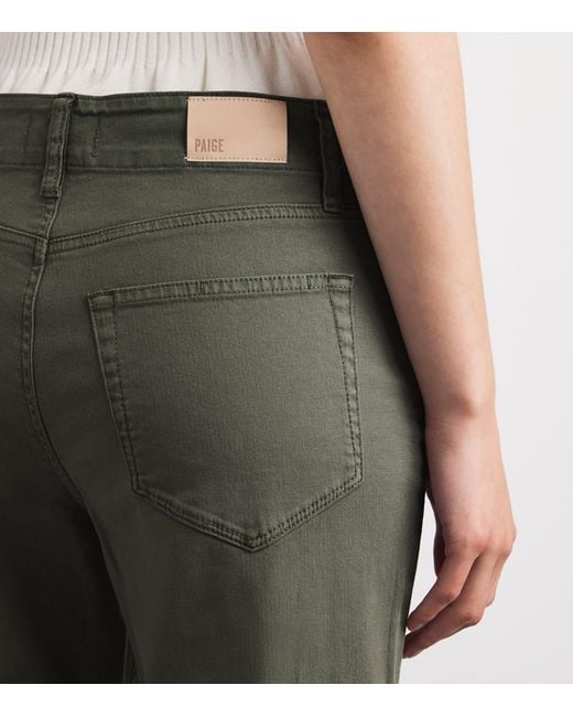PAIGE Green Ari Bootcut Jeans