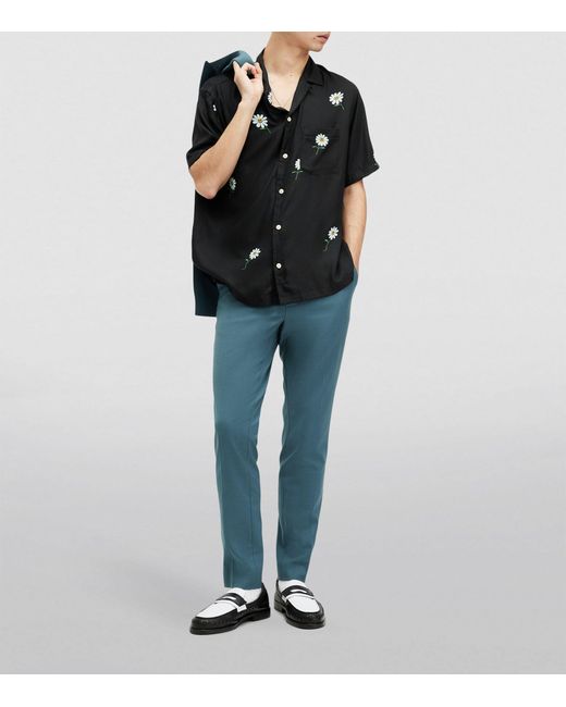 AllSaints Black Short-sleeve Daisical Shirt for men