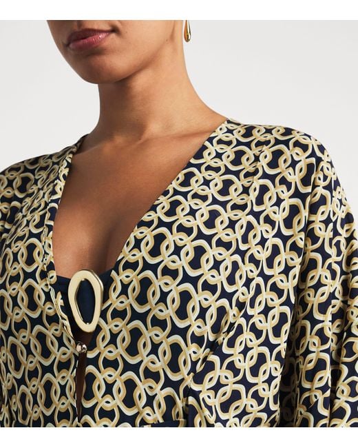 Away That Day Multicolor Chain Kaftan Maxi Dress