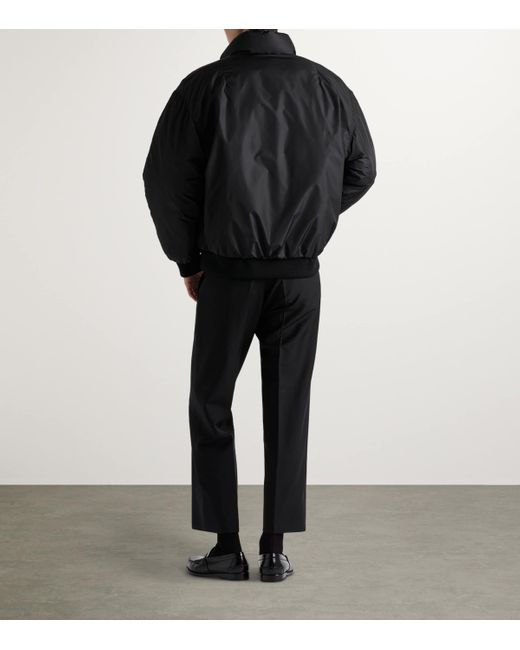 Prada Blue Re-Nylon Bomber Jacket for men