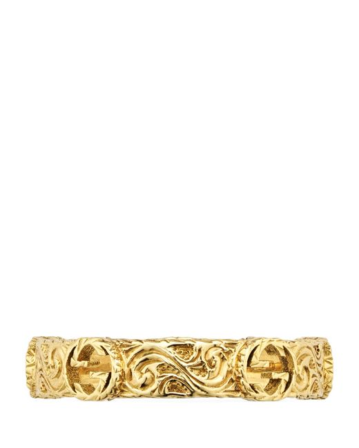 Gucci Metallic Yellow Gold Interlocking G Ring