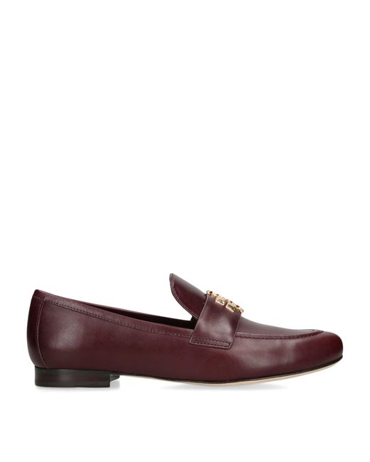 Tory Burch Red Leather Eleanor Loafers