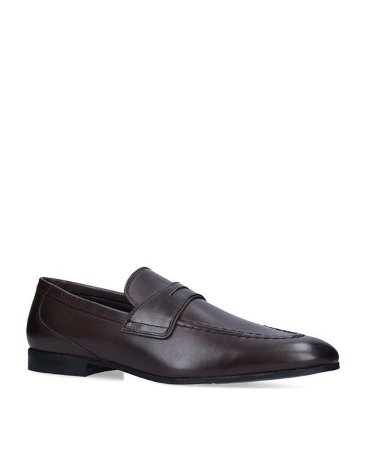 Kurt Geiger Leather Ali Penny Loafers in Brown for Men | Lyst Canada