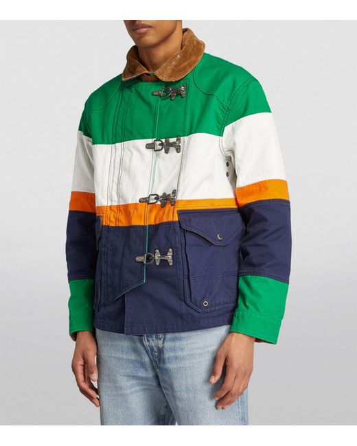 Polo Ralph Lauren Green Cotton Colour-block Cortland Jacket for men