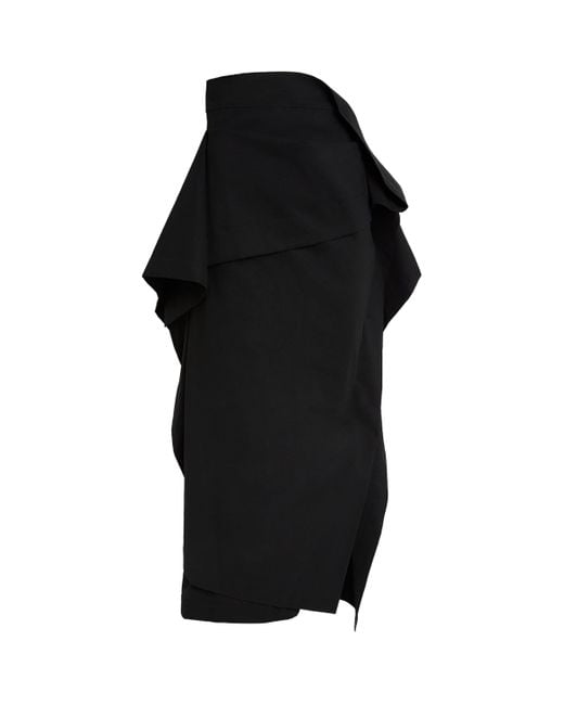 Issey Miyake Black Collapsing Sculpture Maxi Skirt