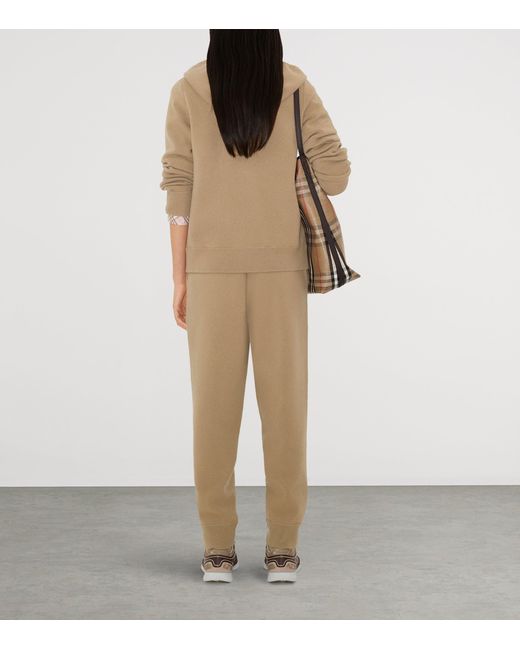 Burberry Natural Cashmere-Blend Zip-Up Hoodie