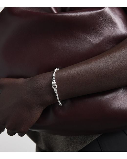 SHAY Metallic Diamond And Garnet Serpentine Bracelet