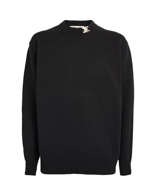 1017 ALYX 9SM Black Cotton Buckle Sweater for men