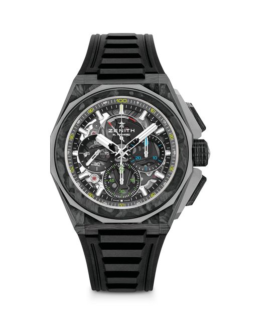 Zenith Black Carbon And Titanium Defy Extreme Watch 45mm for men
