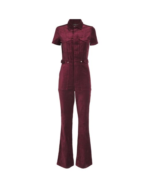 GOOD AMERICAN Red Velvet Fit For Success Jumpsuit