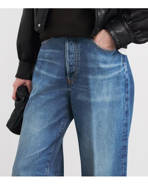 FRAME Blue The Collegiate Wide-Leg Jeans