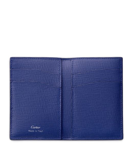 Cartier Blue Losange 4-Credit Card Holder for men