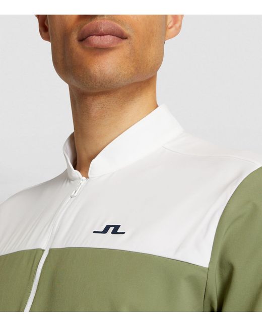 J.Lindeberg Green Zip-up Logo Jeff Jacket for men
