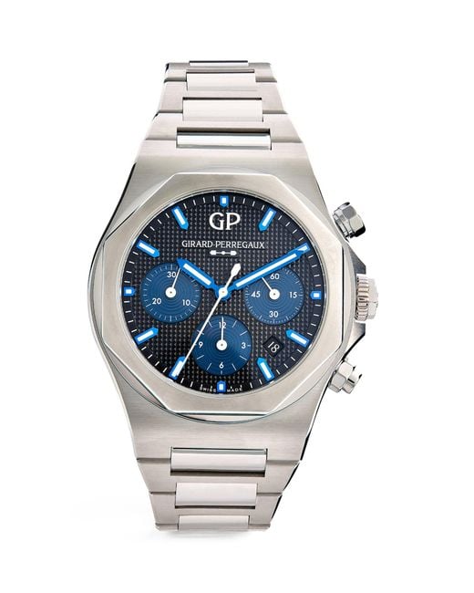 Girard-perregaux Metallic Stainless Steel Laureato Chronograph Watch 42mm for men