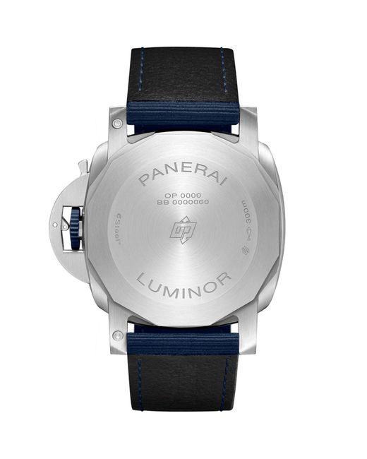 Panerai Blue Stainless Steel Luminor Marina Watch 44mm for men