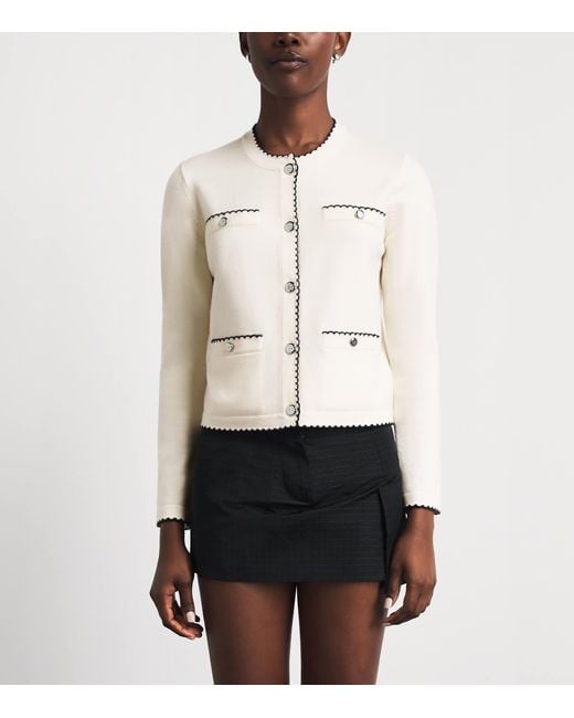 Tory Burch Natural Wool-Blend Kendra Cardigan