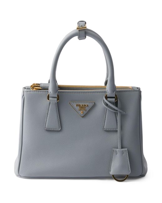 Prada Gray Small Leather Galleria Top-Handle Bag