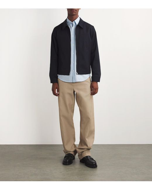 Sandro Blue Cotton Field Jacket for men