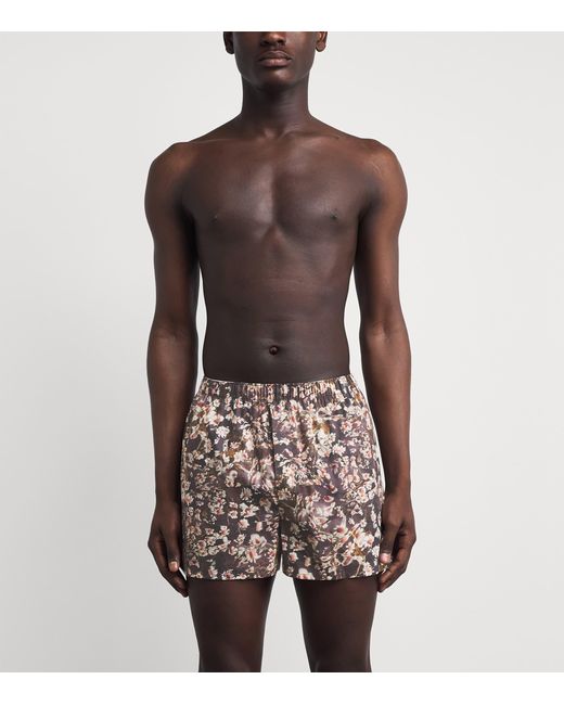 Sunspel Multicolor Cotton Printed Boxer Shorts for men