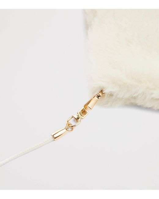 Max Mara White Alpaca-Wool-Silk Gloves