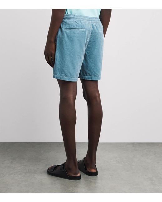 Polo Ralph Lauren Blue Cotton Corduroy Polo Prepster Shorts for men