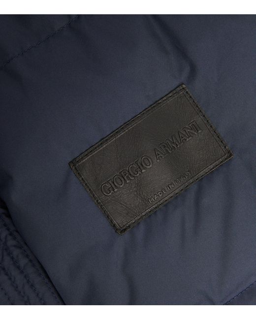 Giorgio Armani Blue Technical Down Blouson Jacket for men