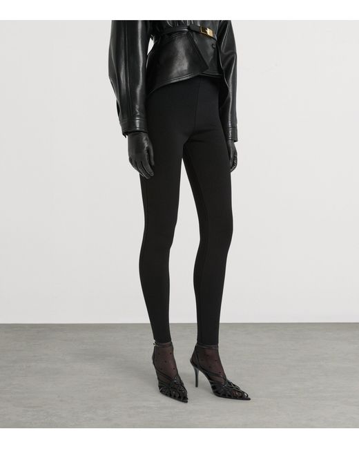 Balmain Black Jersey High-Rise Trousers