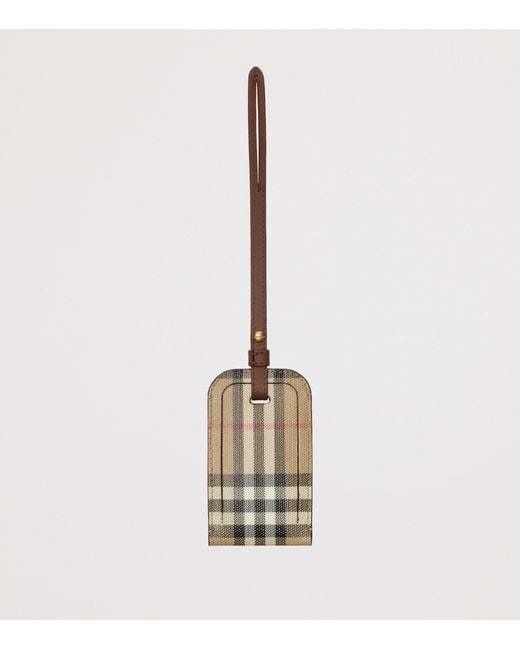 Burberry Metallic Cotton Check Luggage Tag for men