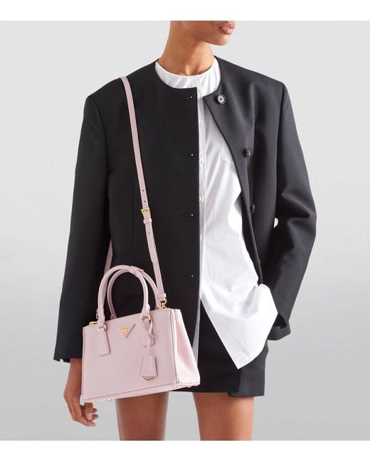 Prada Pink Small Leather Galleria Saffiano Top-handle Bag