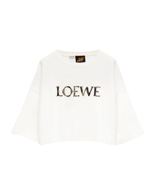 Loewe White X Paula's Ibiza Embroidered Logo T-shirt