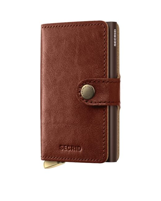 Secrid Brown Basco Leather Miniwallet for men