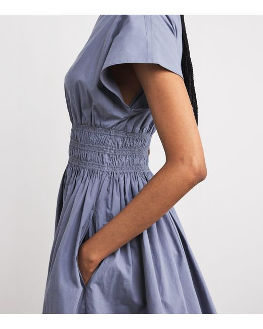 Matteau Blue Cotton Mini Dress