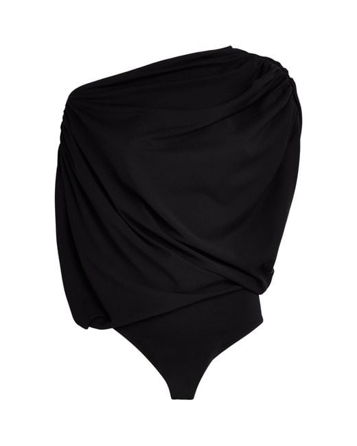 Wolford Black Fluid Drape Bodysuit