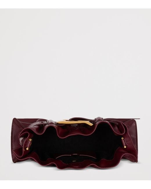 Balmain Purple Mini Leather Anthem Shoulder Bag