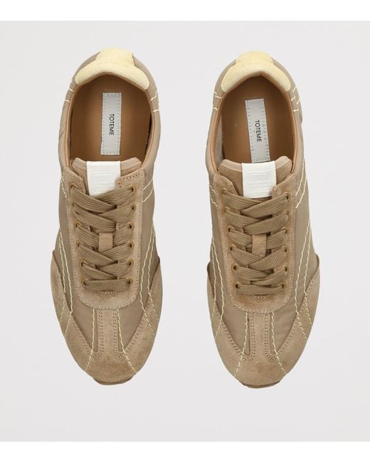 Totême  Brown Suede Flex Sneakers