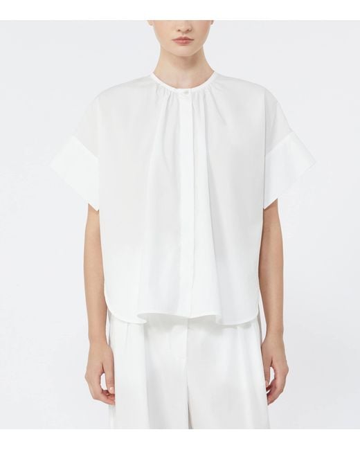 Weekend by Maxmara White Cotton Poplin Blouse