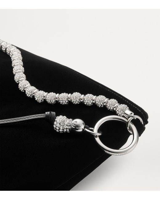 Jimmy Choo Black Velvet Callie Clutch Bag