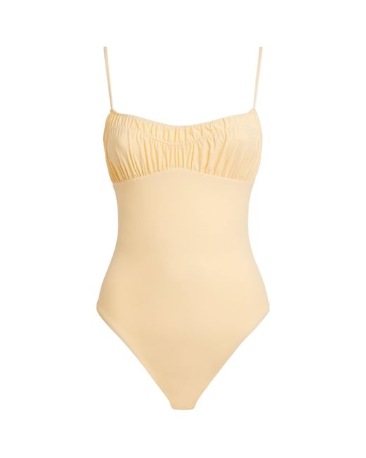 Faithfull The Brand Natural Ruched Rocio Swimsuit